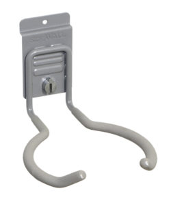 Vertical Tool Hook used to store edgers and leaf blowers