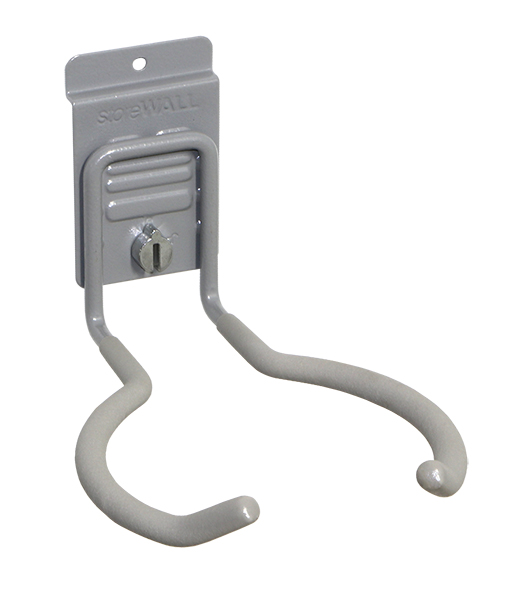 Vertical Tool Hook used to store edgers and leaf blowers